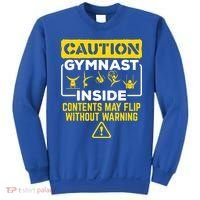Gymnast Inside May Flip Without Warning Funny Gymnastics Sweatshirt thumb 0