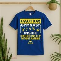 Gymnast Inside May Flip Without Warning Funny Gymnastics T-Shirt thumb 2