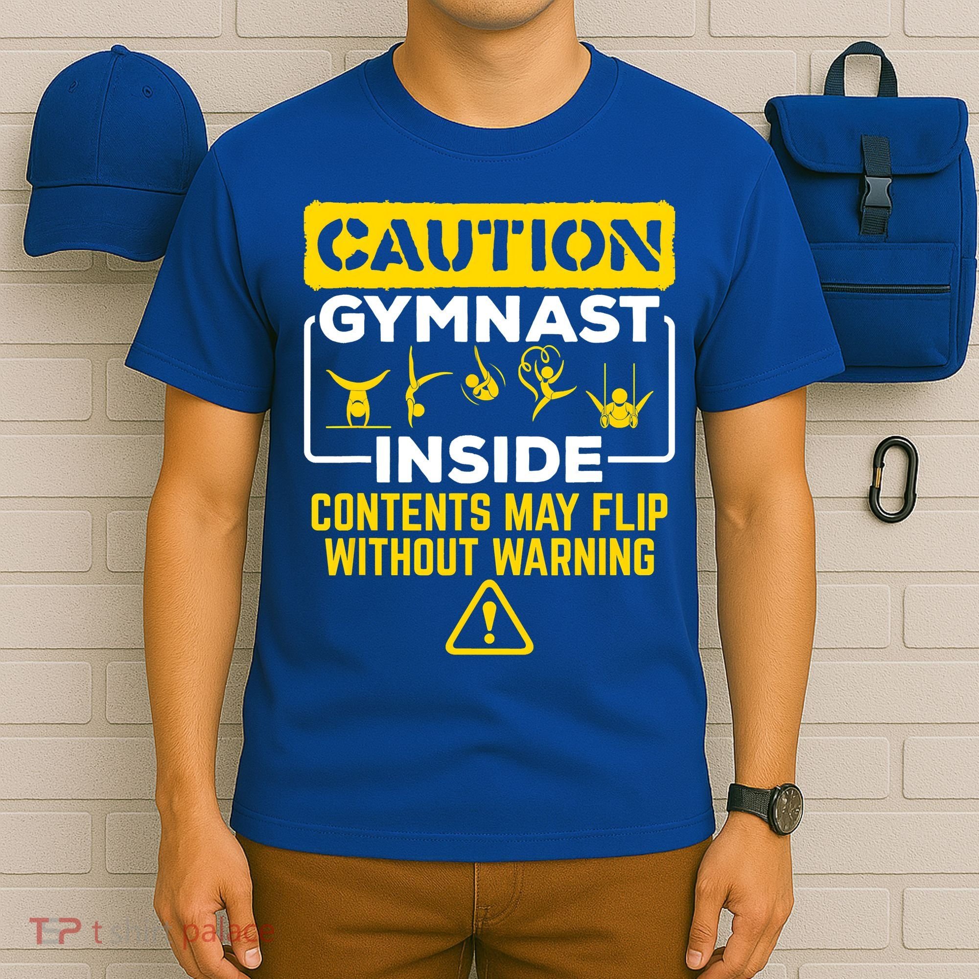 Gymnast Inside May Flip Without Warning Funny Gymnastics T-Shirt