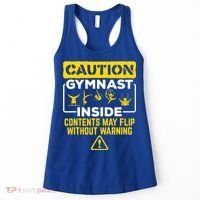 Gymnast Inside May Flip Without Warning Funny Gymnastics Women's Tank Top thumb 0