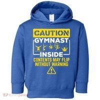 Gymnast Inside May Flip Without Warning Funny Gymnastics Toddler Hoodie thumb 0
