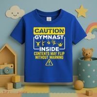 Gymnast Inside May Flip Without Warning Funny Gymnastics Toddler T-Shirt thumb 3