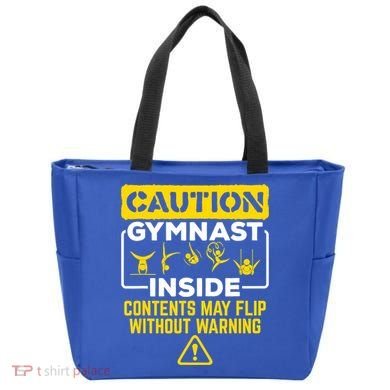 Gymnast Inside May Flip Without Warning Funny Gymnastics Tote Bag