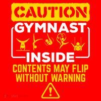 Gymnast Inside May Flip Without Warning Funny Gymnastics Santa Hat thumb 1