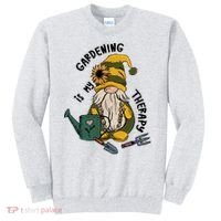 Gardening Is My Therapy Gnome Sweatshirt thumb 0