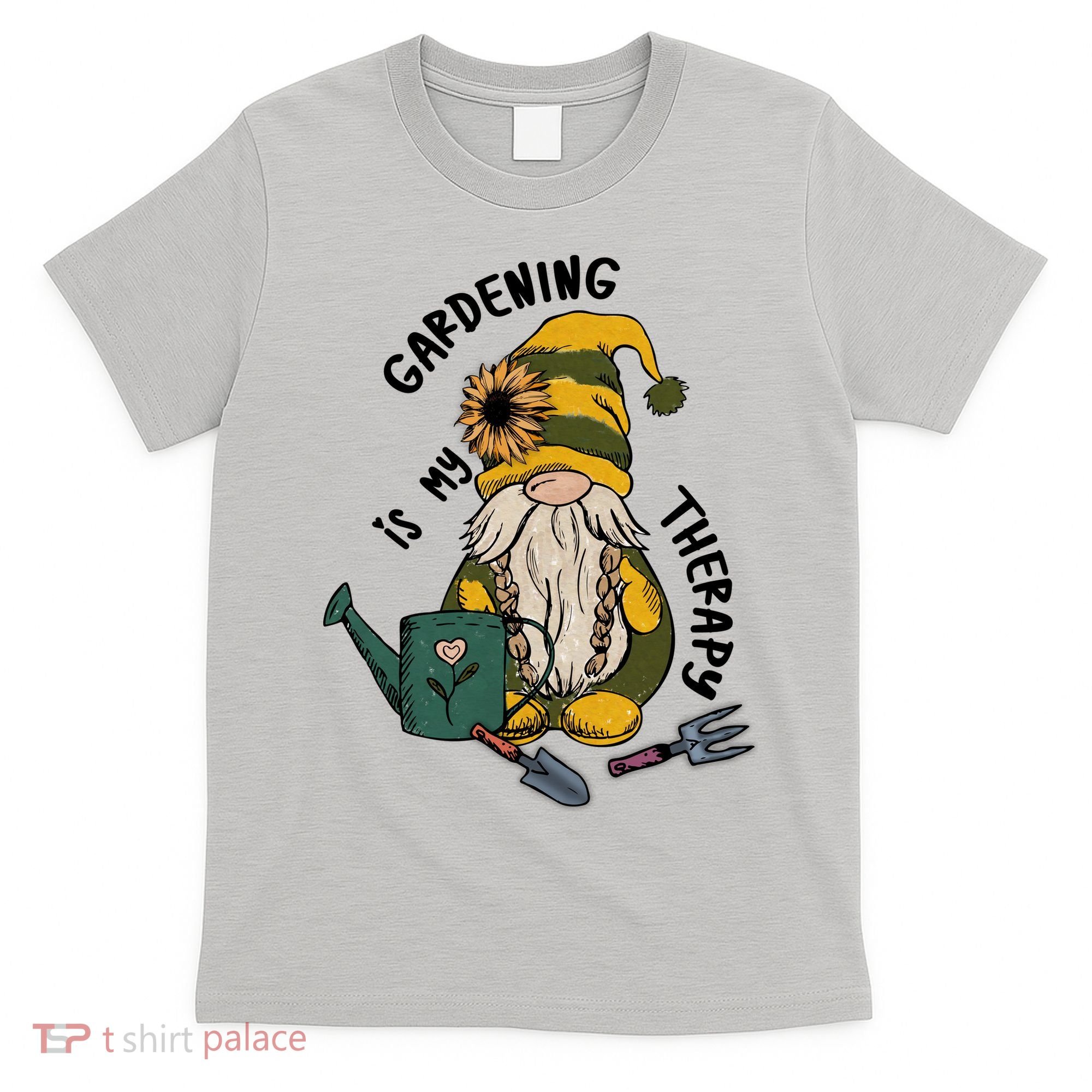 Gardening Is My Therapy Gnome T-Shirt