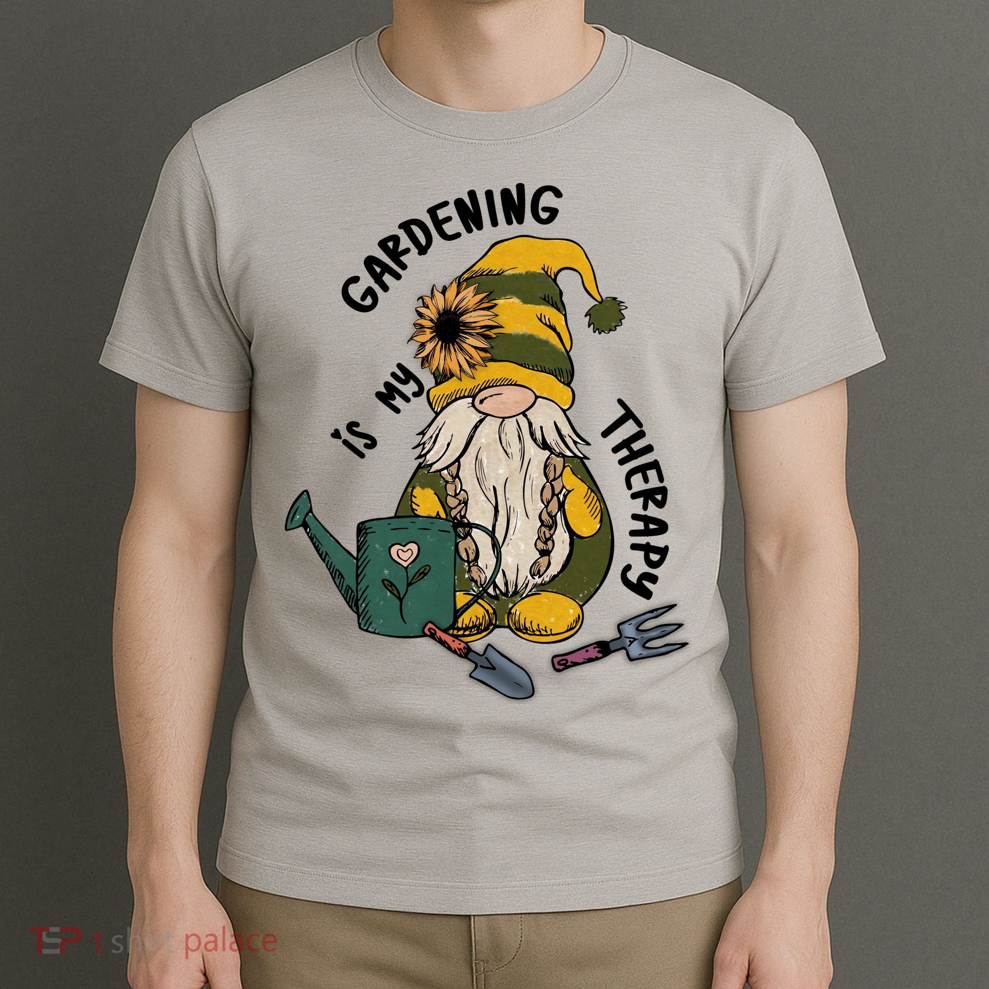 Gardening Is My Therapy Gnome T-Shirt