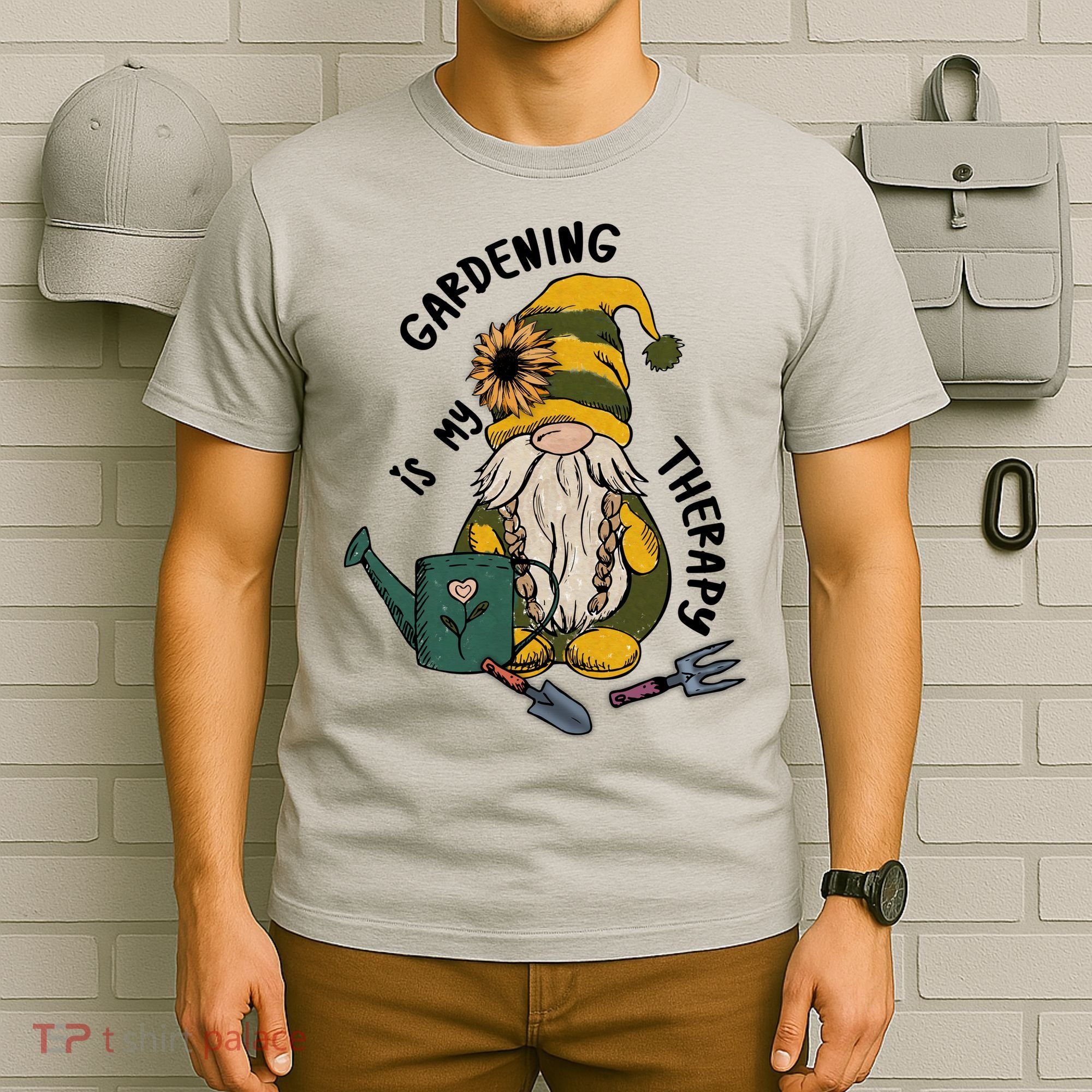 Gardening Is My Therapy Gnome T-Shirt