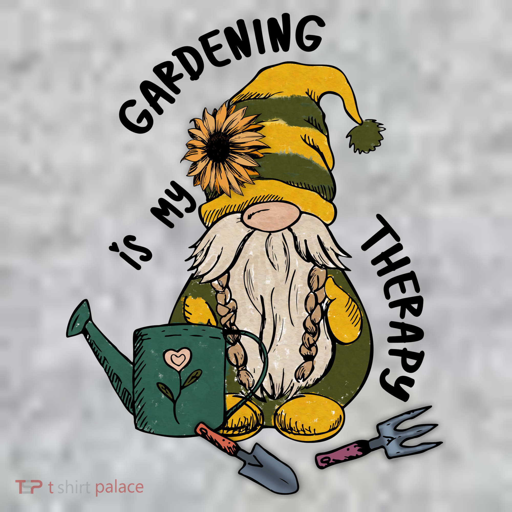 Gardening Is My Therapy Gnome Pajama Set