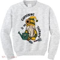 Gardening Is My Therapy Gnome Kids Sweatshirt thumb 0