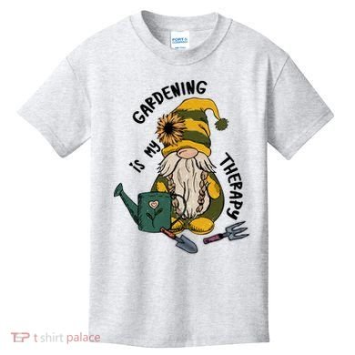 Gardening Is My Therapy Gnome Kids T-Shirt