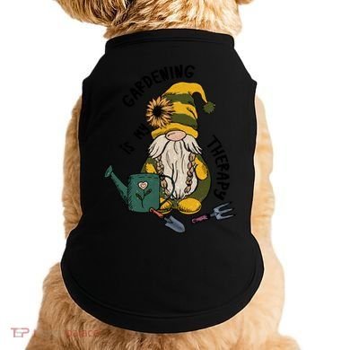 Gardening Is My Therapy Gnome Doggie Tank