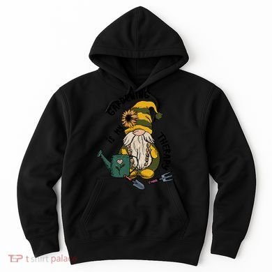 Gardening Is My Therapy Gnome Hoodie