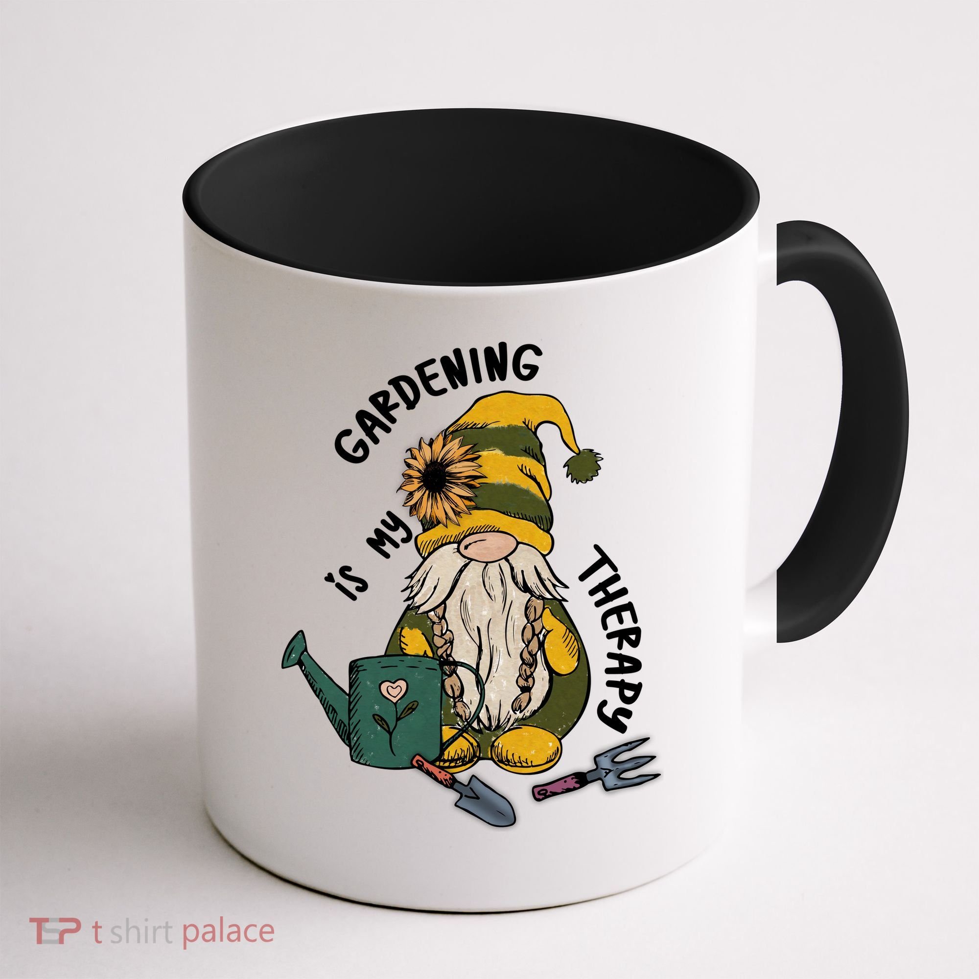 Gardening Is My Therapy Gnome Coffee Mug