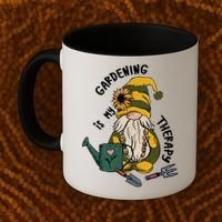 Gardening Is My Therapy Gnome Coffee Mug thumb 2