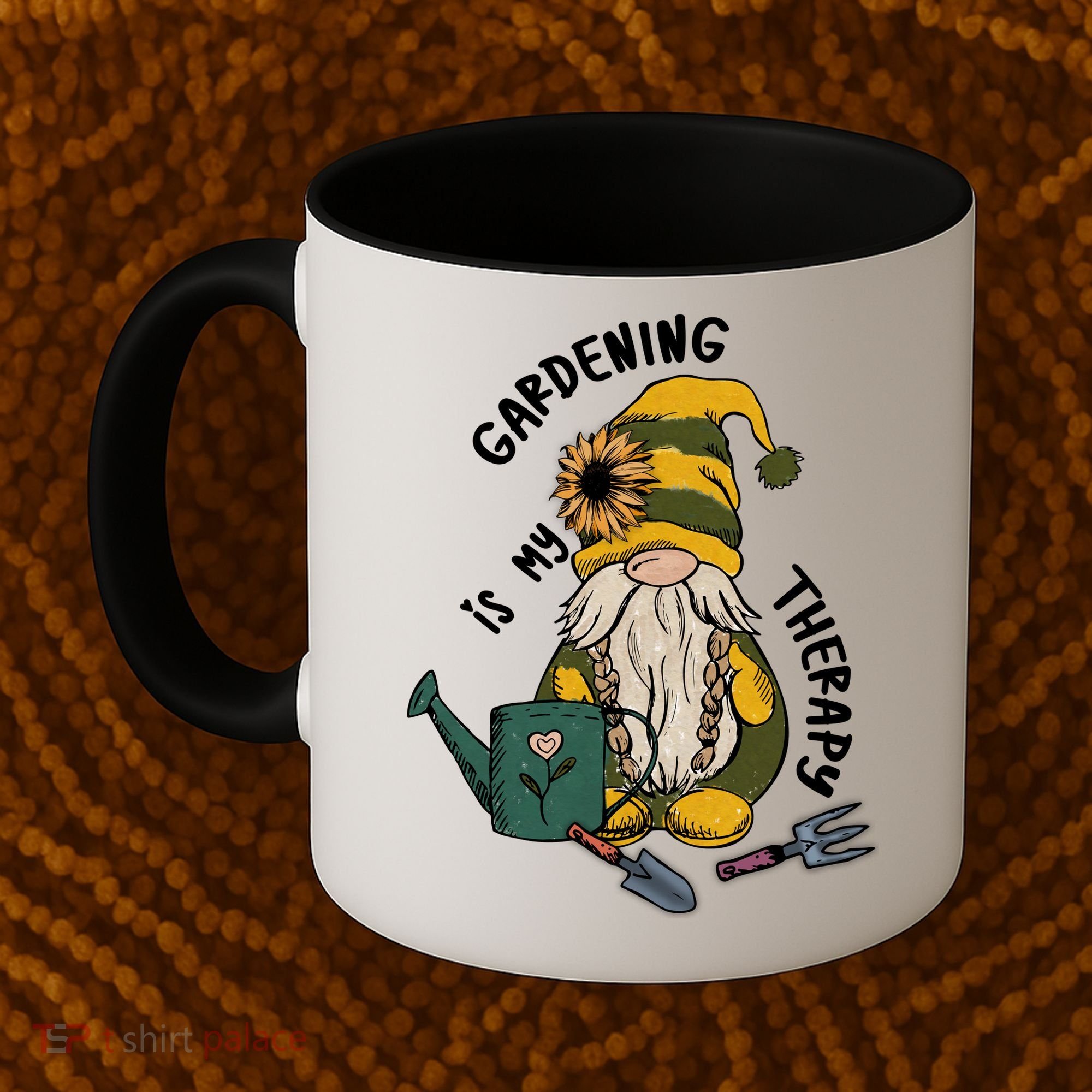 Gardening Is My Therapy Gnome Coffee Mug