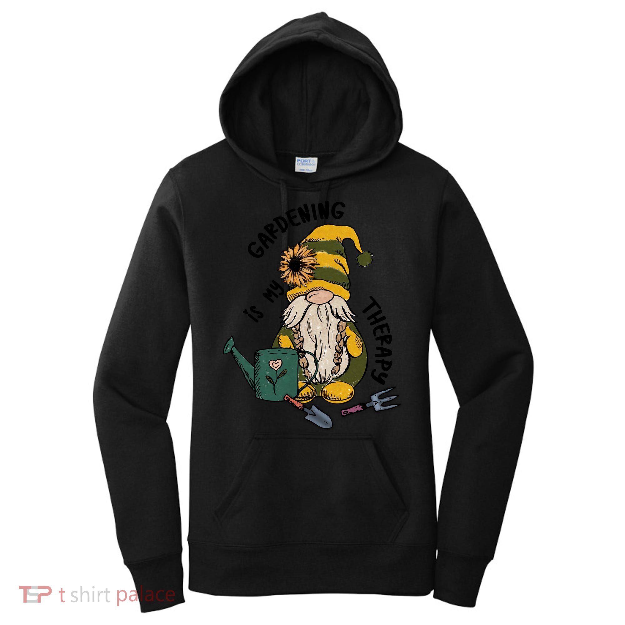 Gardening Is My Therapy Gnome Women's Hoodie