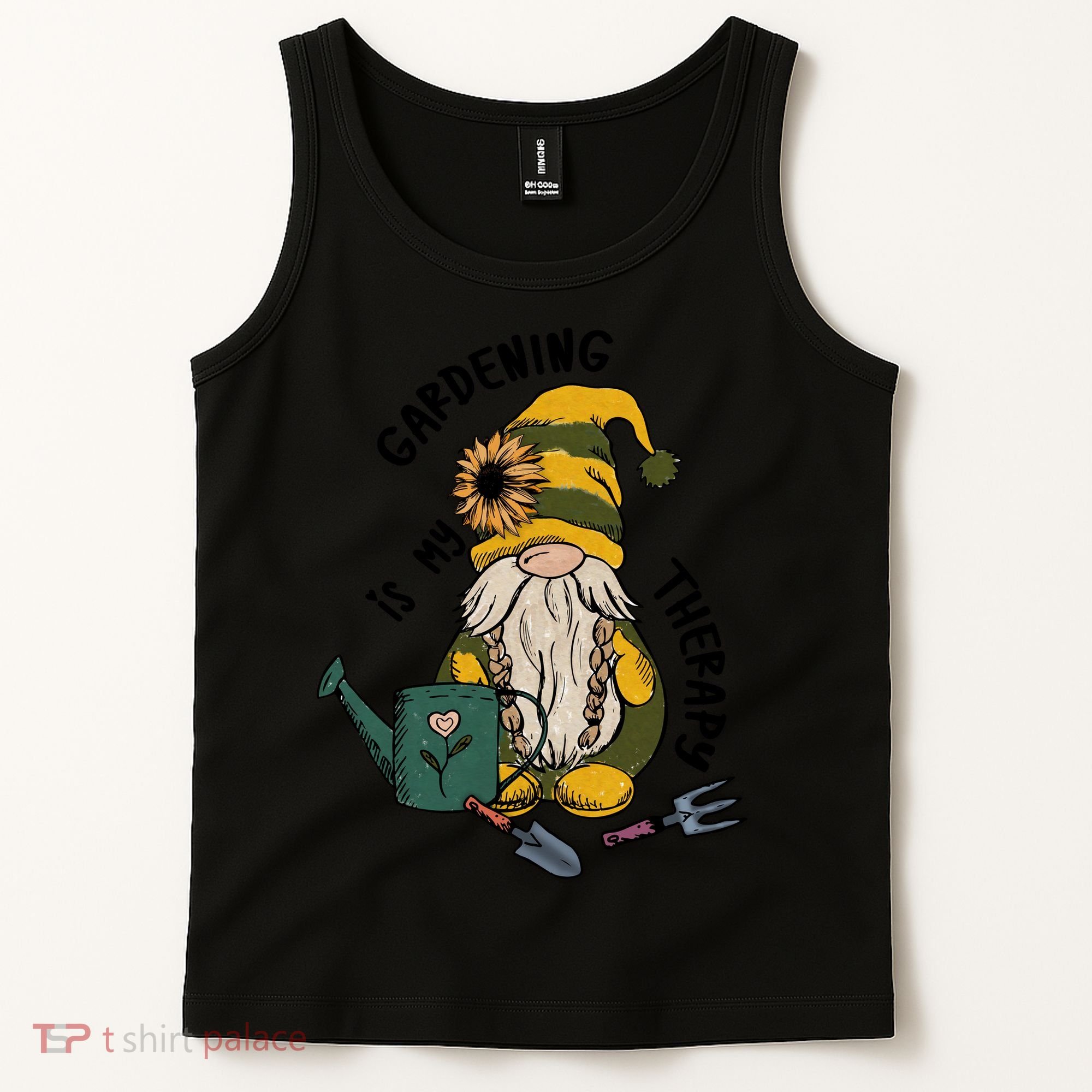 Gardening Is My Therapy Gnome Tank Top