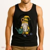 Gardening Is My Therapy Gnome Tank Top thumb 3