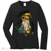 Gardening Is My Therapy Gnome Women's Long Sleeve Shirt thumb 0