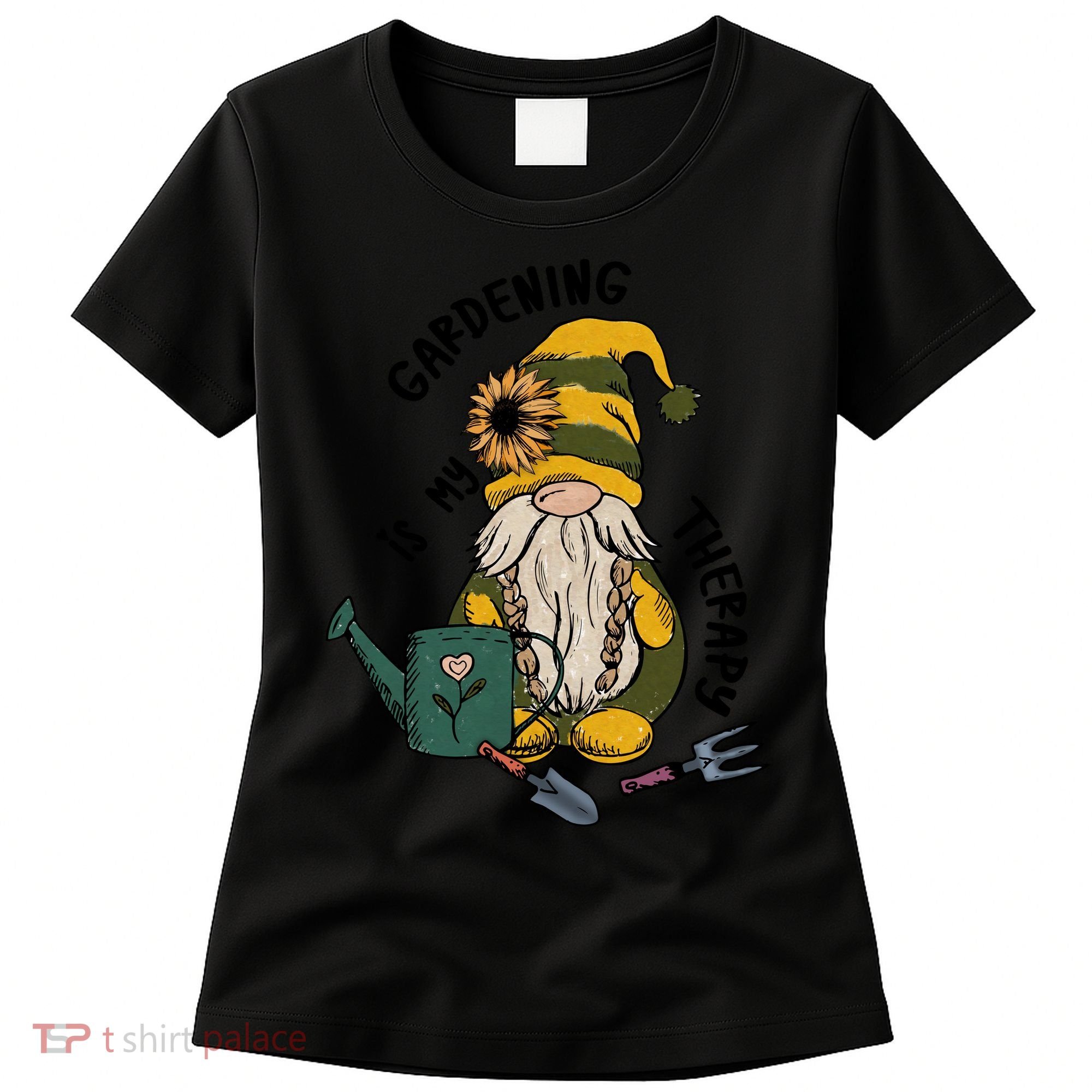 Gardening Is My Therapy Gnome Women's T-Shirt
