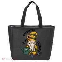 Gardening Is My Therapy Gnome Tote Bag thumb 0