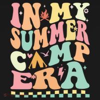 Groovy In My Summer Camp Era Retro Summer Camping Gift Doggie Tank thumb 4