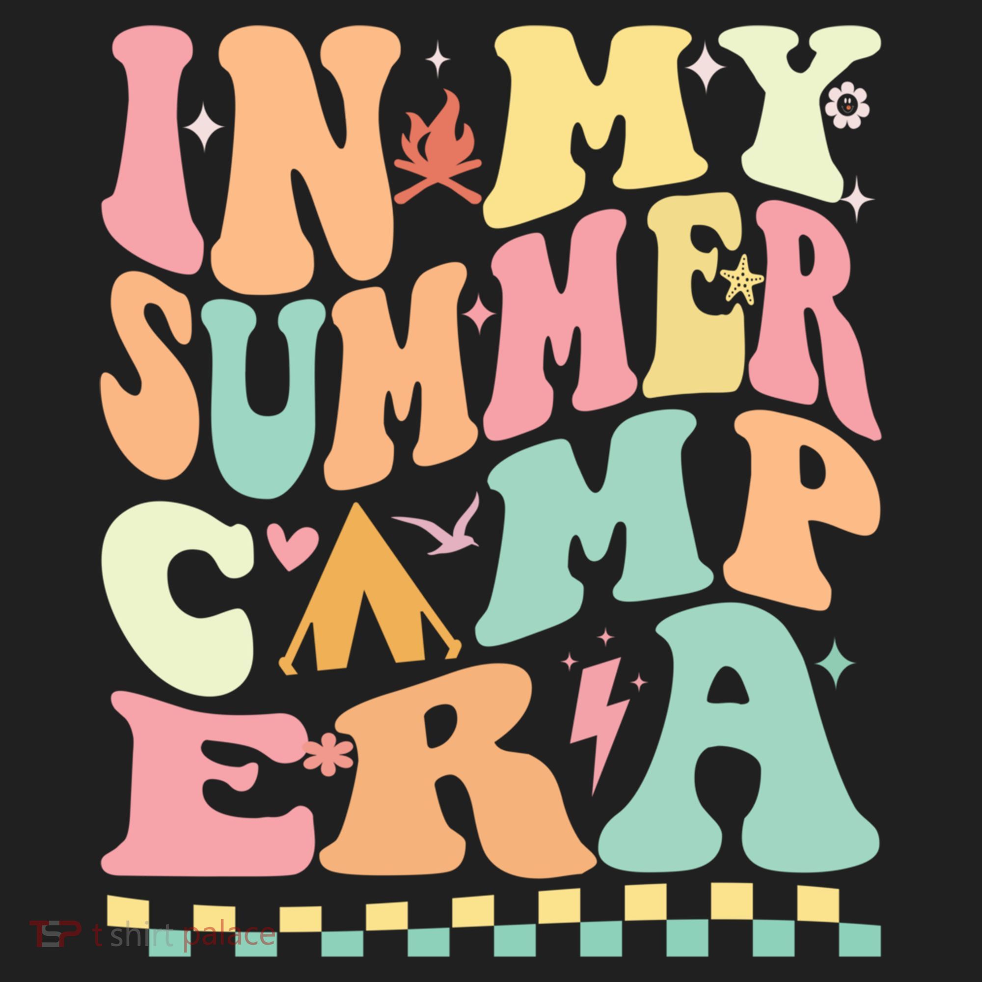 Groovy In My Summer Camp Era Retro Summer Camping Gift Beanie