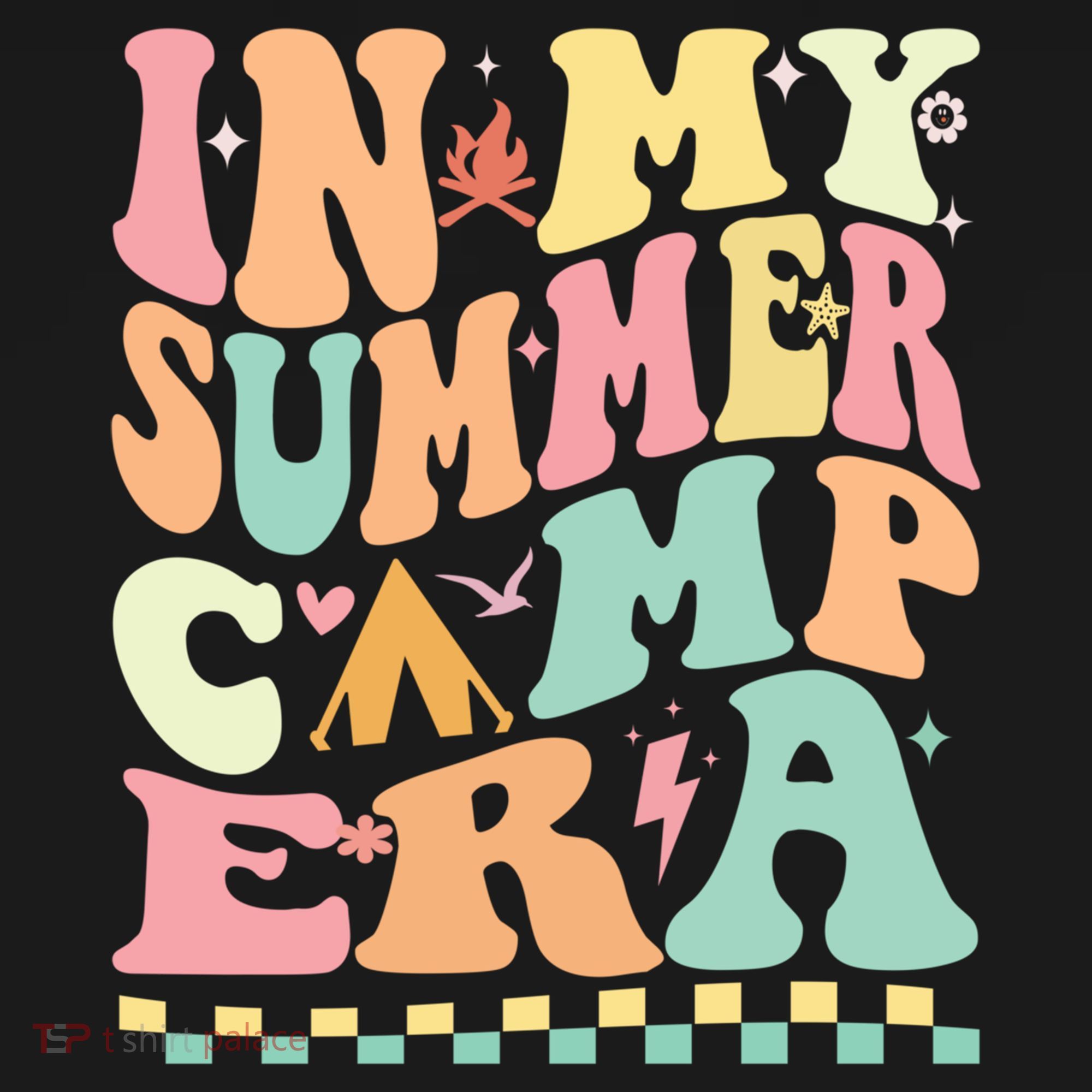 Groovy In My Summer Camp Era Retro Summer Camping Gift Women's Hoodie