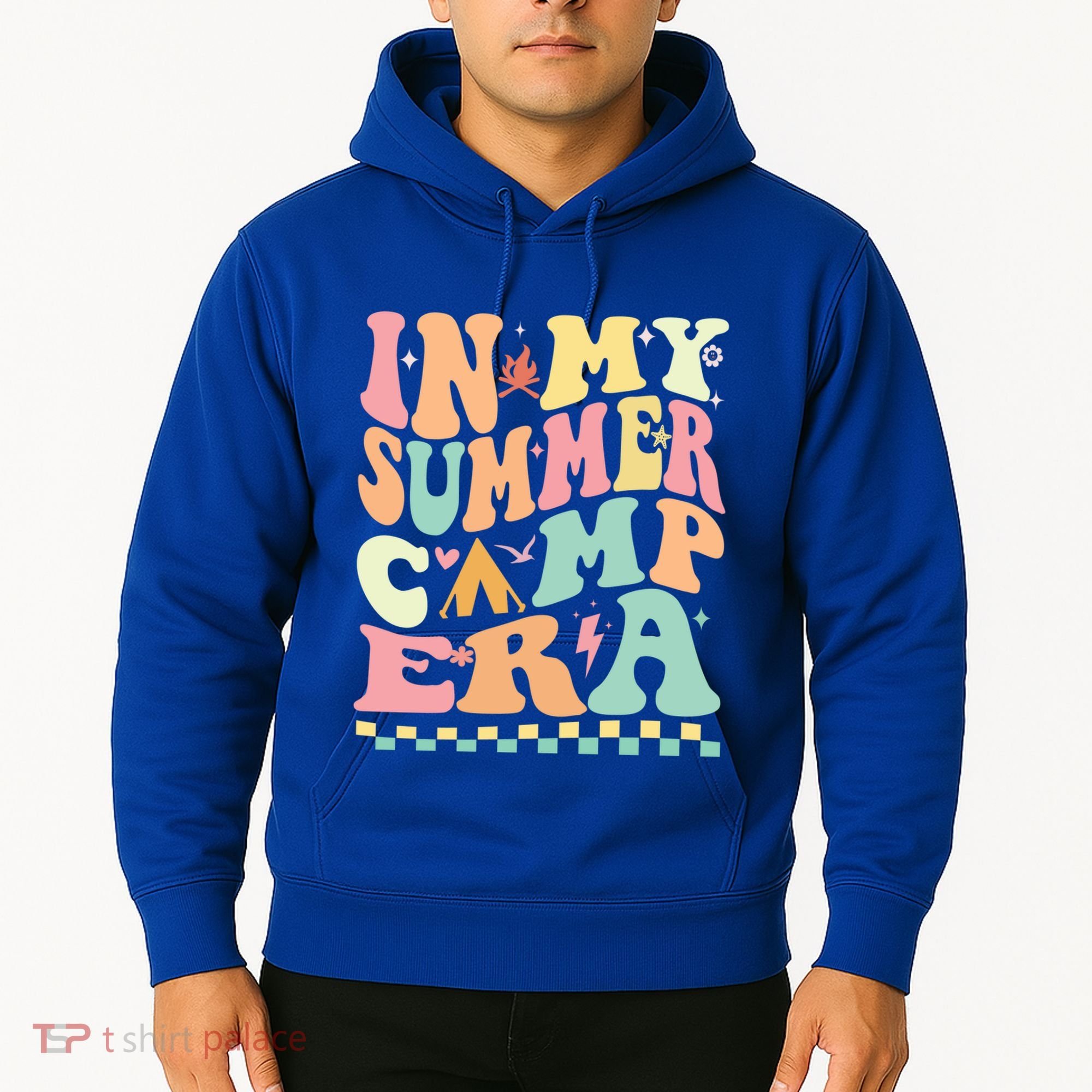 Groovy In My Summer Camp Era Retro Summer Camping Gift Hoodie