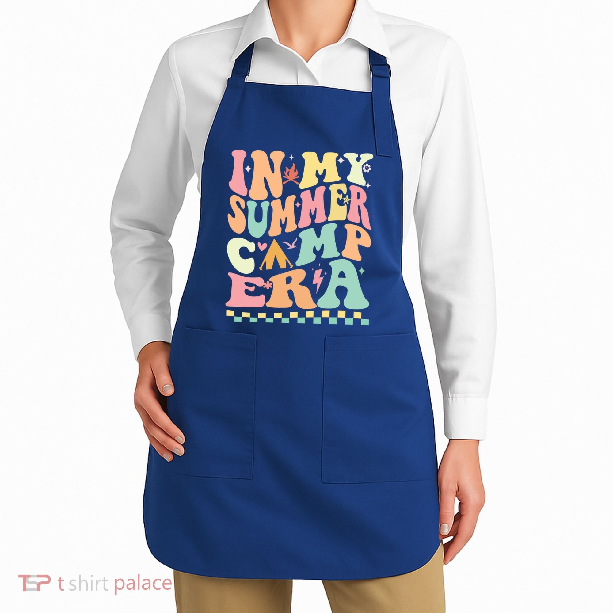 Groovy In My Summer Camp Era Retro Summer Camping Gift Apron