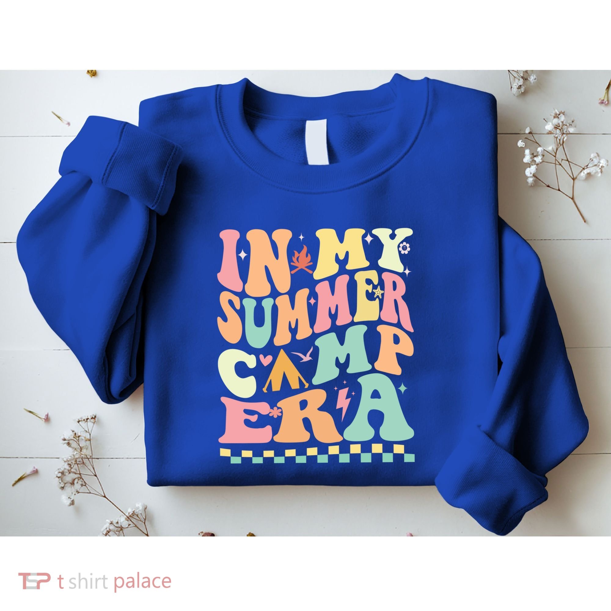 Groovy In My Summer Camp Era Retro Summer Camping Gift Sweatshirt