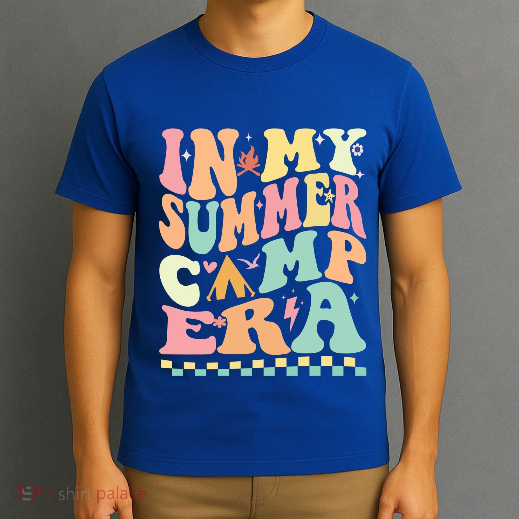 Groovy In My Summer Camp Era Retro Summer Camping Gift T-Shirt
