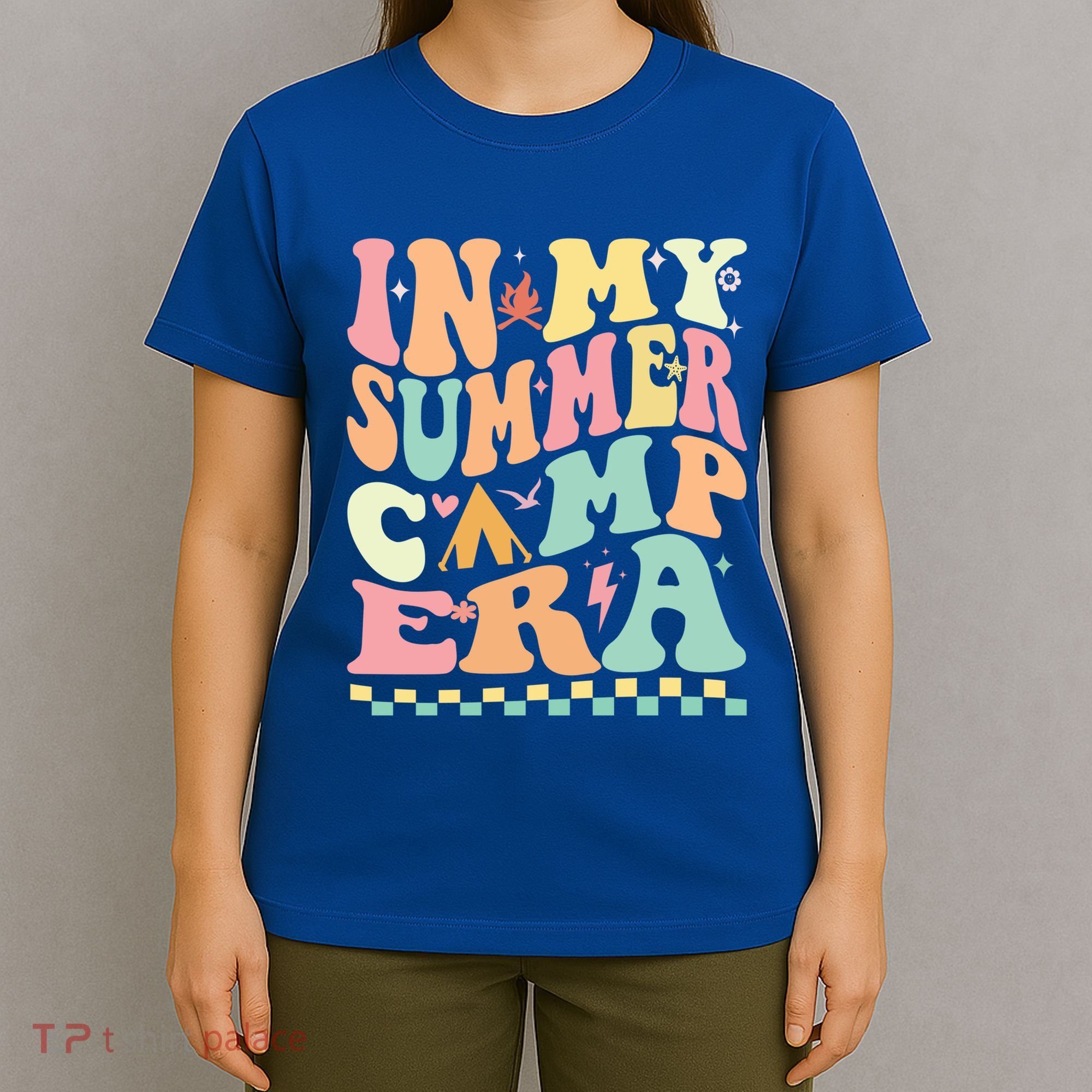 Groovy In My Summer Camp Era Retro Summer Camping Gift T-Shirt