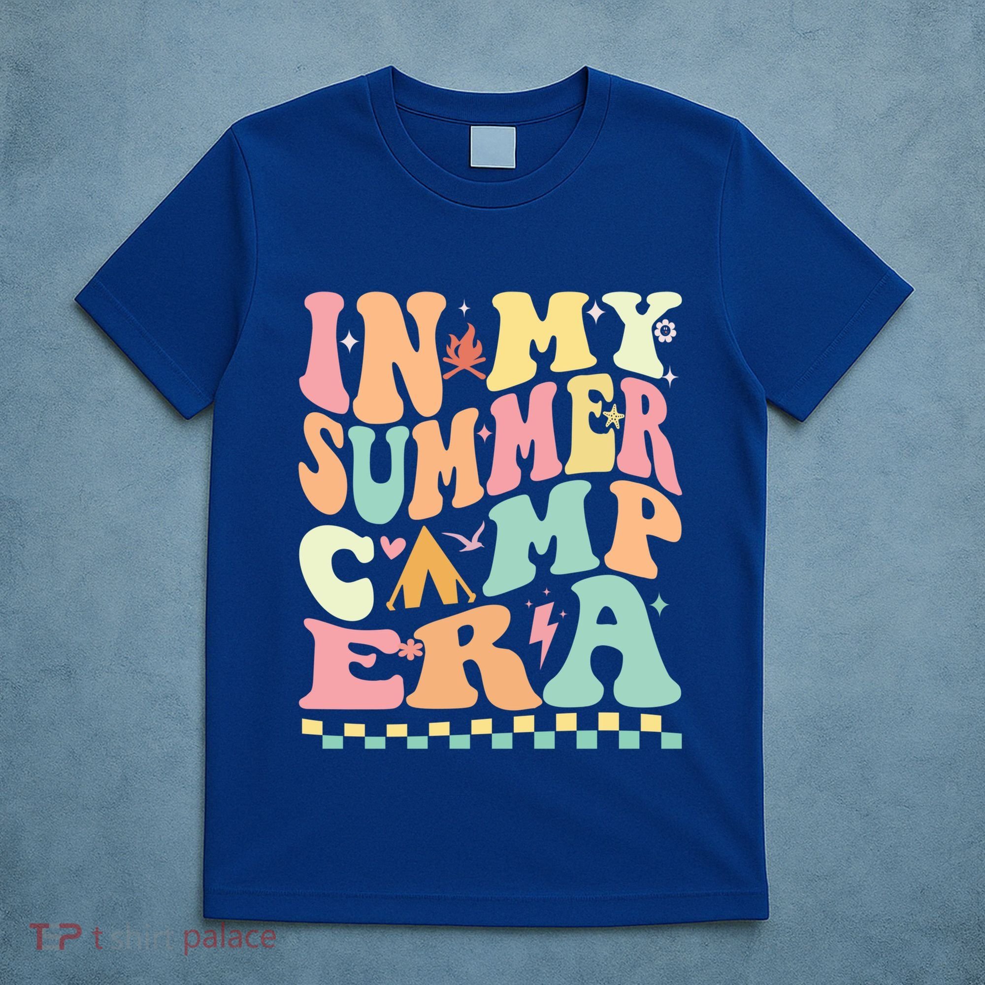 Groovy In My Summer Camp Era Retro Summer Camping Gift T-Shirt