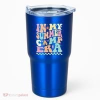 Groovy In My Summer Camp Era Retro Summer Camping Gift Tumbler thumb 0