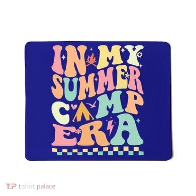 Groovy In My Summer Camp Era Retro Summer Camping Gift Mousepad