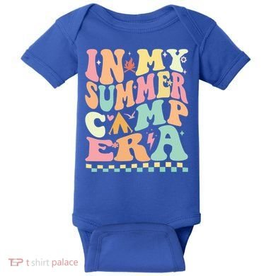 Groovy In My Summer Camp Era Retro Summer Camping Gift Baby Bodysuit