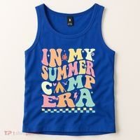 Groovy In My Summer Camp Era Retro Summer Camping Gift Tank Top thumb 2