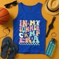 Groovy In My Summer Camp Era Retro Summer Camping Gift Tank Top thumb 4