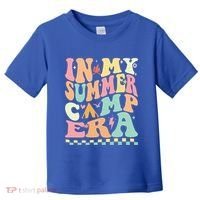 Groovy In My Summer Camp Era Retro Summer Camping Gift Toddler T-Shirt thumb 0