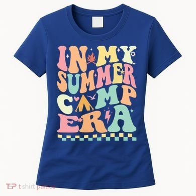 Groovy In My Summer Camp Era Retro Summer Camping Gift Women's T-Shirt
