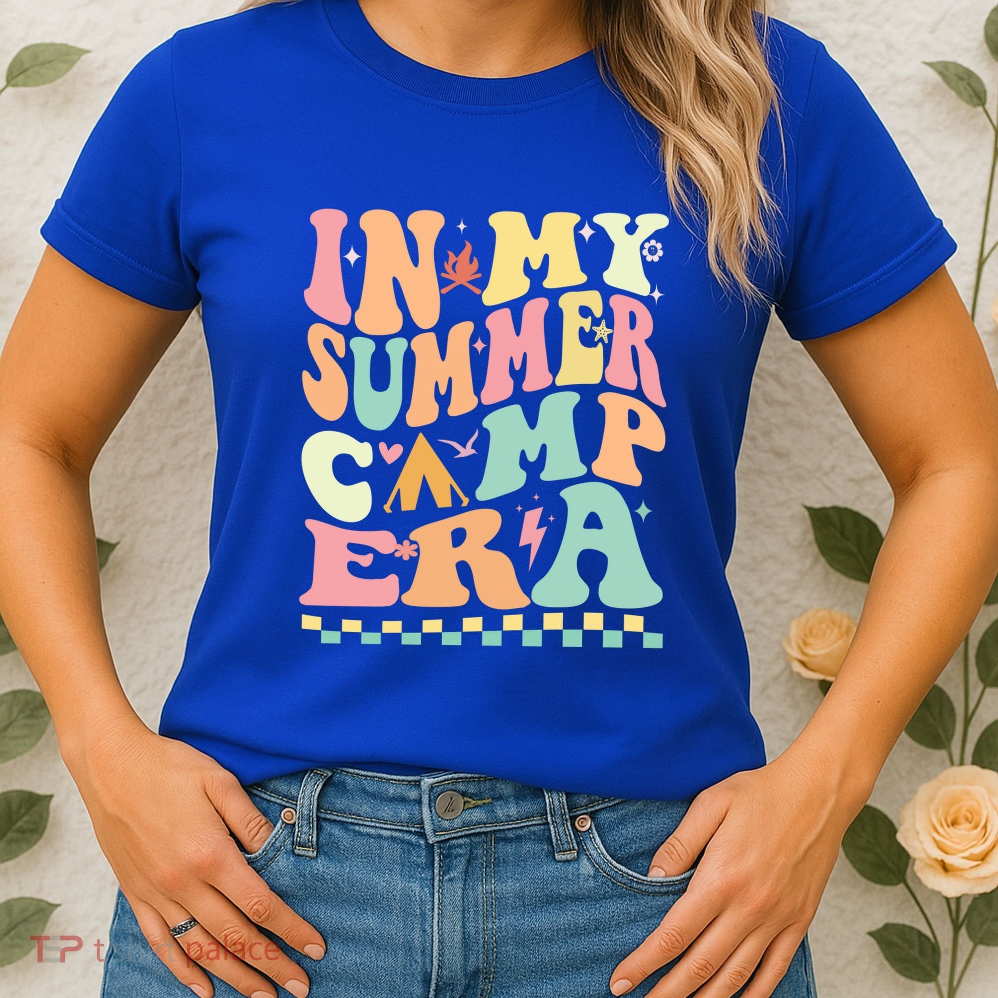 Groovy In My Summer Camp Era Retro Summer Camping Gift Women's T-Shirt