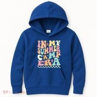 Groovy In My Summer Camp Era Retro Summer Camping Gift Kids Hoodie thumb 0