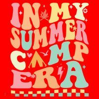 Groovy In My Summer Camp Era Retro Summer Camping Gift Santa Hat thumb 1