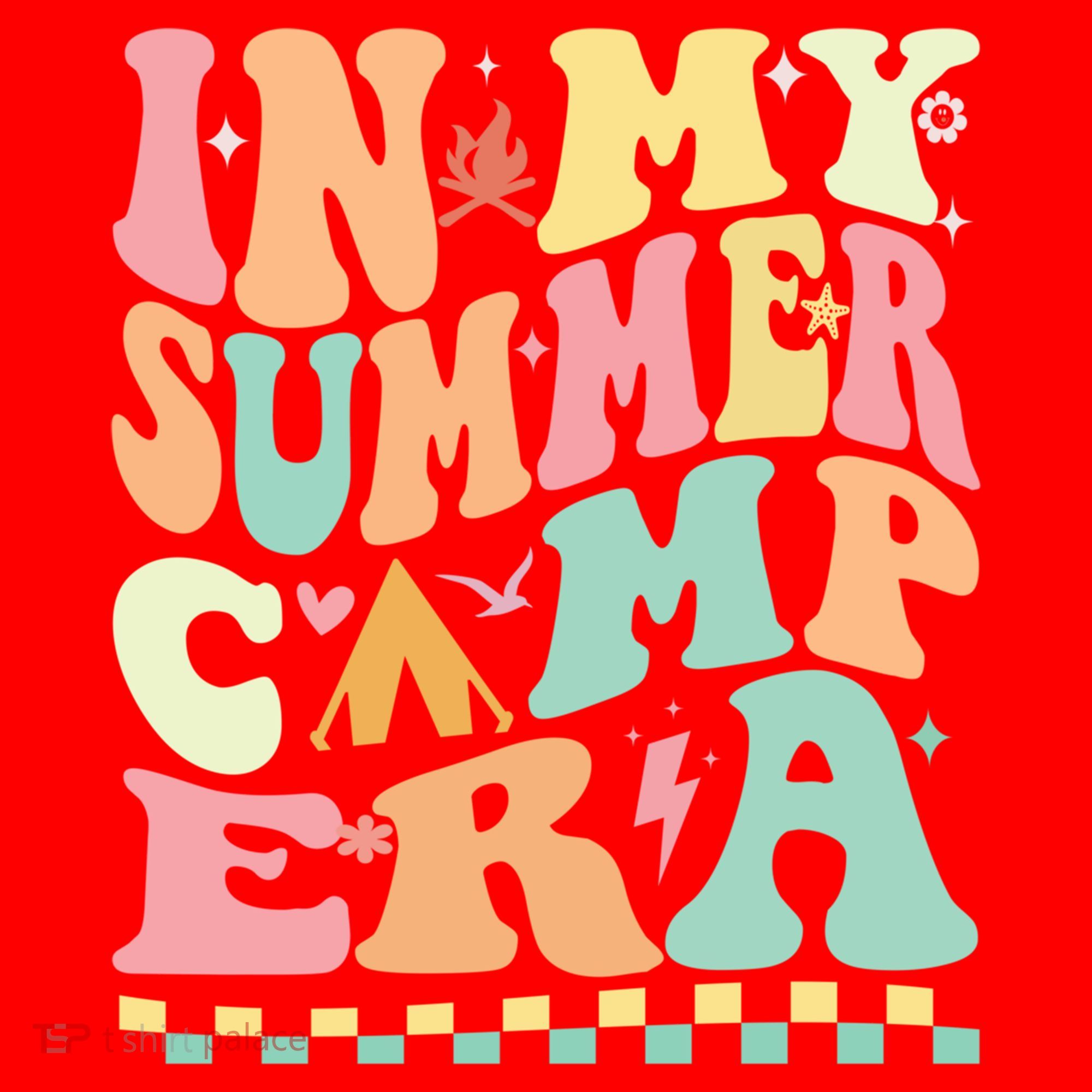 Groovy In My Summer Camp Era Retro Summer Camping Gift Santa Hat