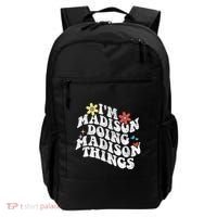 Groovy Im Madison Doing Madison Things Funny MotherS Day Backpack thumb 0