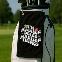 Groovy Im Madison Doing Madison Things Funny MotherS Day Golf Towel thumb 2