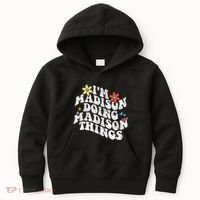 Groovy Im Madison Doing Madison Things Funny MotherS Day Kids Hoodie thumb 0