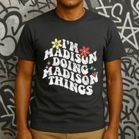 Groovy Im Madison Doing Madison Things Funny MotherS Day T-Shirt thumb 3